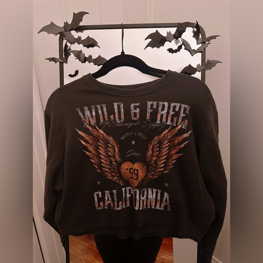 Hollister “Wild & Free California” Graphic Sweatshirt • XS